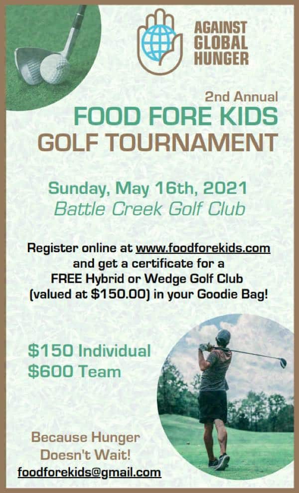against global humber food fore kids golf fournament 2021